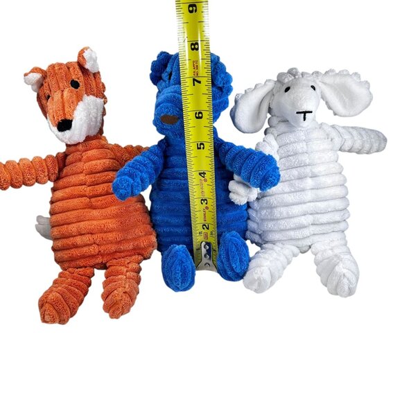 Ribbed Plush Animal Toys Fox Dog Sheep Pets Lot of 3 - Picture 6 of 6